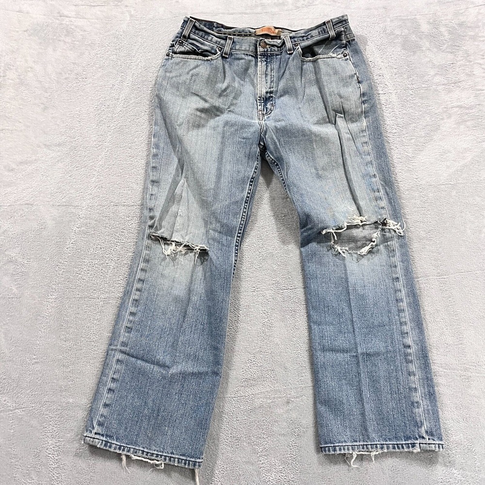 VTG Old Navy Jeans Men's 34x31* Relaxed Bootcut Y2K Distressed Denim